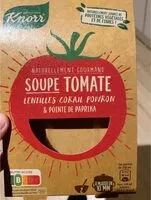Mängden socker i Knorr Naturellement Gourmand Soupe Déshydratée Tomate et lentilles corail