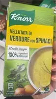 Mängden socker i Vellutata spinaci