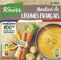 Mängden socker i Knorr Soupe Liquide Mouliné de Légumes Français 2x30ml