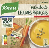 Mängden socker i Knorr Soupe Liquide Velouté de Légumes Français 2x30cl