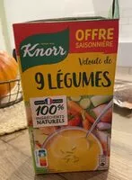 Mängden socker i Knorr Soupe Liquide Velouté de 9 Légumes SO 1L
