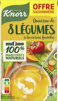 Mängden socker i Knorr Soupe Liquide Douceur de 8 Légumes à la crème fraîche OS 1L