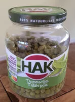 Mängden socker i Hak Doperwitjes (Petits pois) 350g