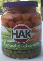 Mängden socker i Doperwtjes met worteltjes