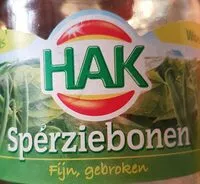 Mängden socker i sperziebonen fijn, gebroken