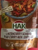 Mängden socker i Plat curry aux lentilles