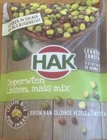 Mängden socker i Doperwten Linzen, mais mix