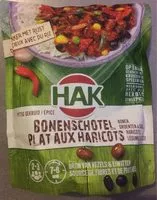 Mängden socker i Hack Plat aux Haricots