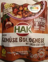 Mängden socker i Gemüse Bolognese