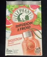 Mängden socker i Infusion à froid Digestion menthe pamplemousse