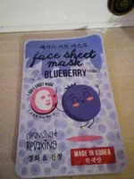 Mängden socker i face sheet mask blueberry