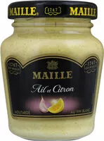 Mängden socker i Maille Moutarde Ail et Citron 108g