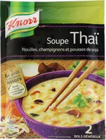 Mängden socker i Soupe Thai  (Nouilles, champignons et pousses de soja)  د تای سوپ