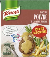 Mängden socker i Knorr Sauce Poivre à la Crème Fraîche 30cl Offre Saisonnière