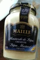 Mängden socker i Moutarde De Dijon (crémeuse)
