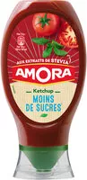 Mängden socker i Amora Ketchup Plaisir+ Stevia Flacon Souple 465g
