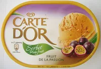 Mängden socker i Sorbet fruit de la passion