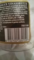 Mängden socker i Maille Sauce Vinaigrette Sésame Soja 1L