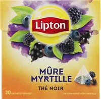 Mängden socker i Thé noir Mûre Myrtille 20 Sachets