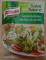 Mängden socker i Salat Sauce Gartenkräuter / Herbes du jardin