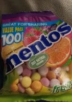 Mängden socker i Mentos fruits