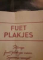 Mängden socker i Fuet plakjes