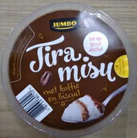 Mängden socker i Tiramisu met mascarpone, koffie & biscuit