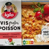 Mängden socker i Gratin de poisson tomate mozzarella