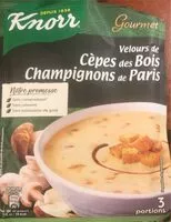 Mängden socker i Velours de Cèpes des Bois Champignons de Paris