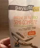 Mängden socker i Farine de blé bio semi-complète T80