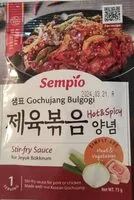 Mängden socker i Sauce Barbecue Coréen Bulgogi pimentée