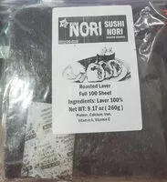 Mängden socker i Sushi Nori