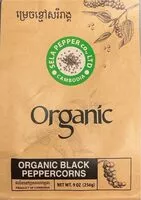 Mängden socker i Organic black peppercorns