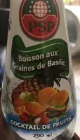 Mängden socker i Boisson aux graines de basilic arôme cocktail de fruits