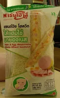 Mängden socker i แซนด์วิชไส้แฮมไข่มายองเนส