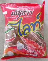 Mängden socker i ข้าวเกรียบกุ้ง ชนิดไม่ทอด