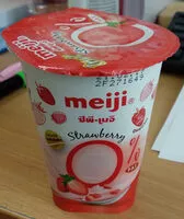 Mängden socker i เมจิ สตรอเบอร์รี่ ไขมัน 0%