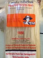 Mängden socker i Vermicelle Riz 400G 1 MM Oriental