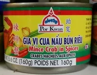 Mängden socker i Crabes Hachés épicés Por Kwan 160G