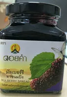 Mängden socker i มัลเบอร์รีทาขนมปัง mulberry spread