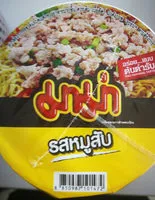 Mängden socker i บะหมี่กึ่งสำเร็จรูป รสหมูสับ - 60 g