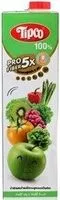 Mängden socker i Tipco Profiber Mixed Vegetable and Fruit Juice Green Apple