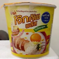 Mängden socker i โจ๊กคัพรสไก่และข้าวโพด