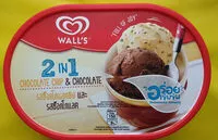 Mängden socker i ไอศครีมรสช็อกโกแลตชิบและรสช็อกโกแลต