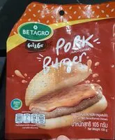 Mängden socker i เบอร์เกอร์หมูซอสบาร์บีคิว(หมูผสมไก่)