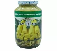 Mängden socker i Bambussprossen mit Yanangblätter