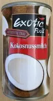 Mängden socker i Kokosnussmilch, Kokos