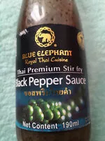 Mängden socker i Blue Elephant Black Pepper Sauce 190ML