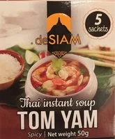 Mängden socker i Soupe Instantanée Tom Yam