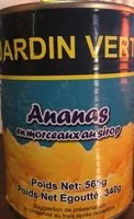 Mängden socker i Ananas en morceaux au sirop